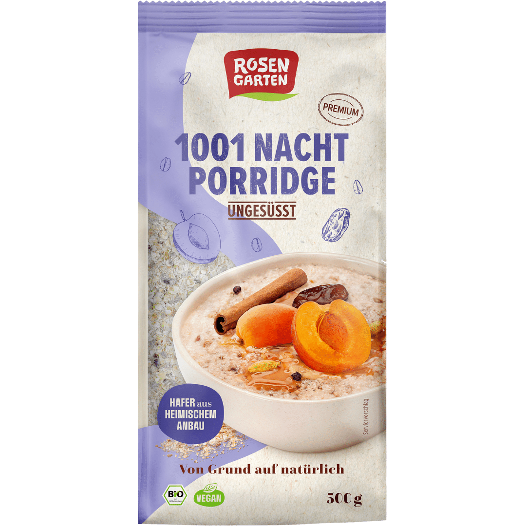 Bio 1001-Nacht Porridge ungesüßt von Rosengarten bei greenist.de