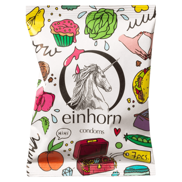 einhorn Veganske kondomer fisse ting 7pcs pack