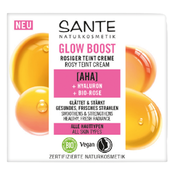 Sante Naturkosmetik Glow Boost Creme rosiger Teint