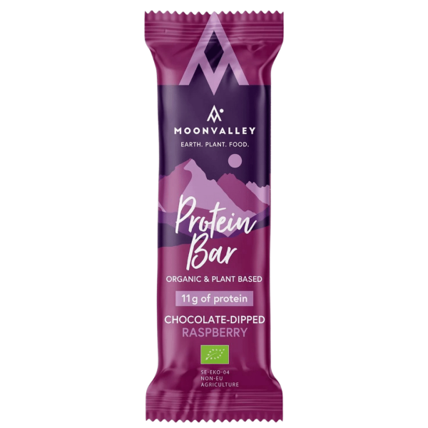 Moonvalley Bio Protein Bar Raspberry Chocolate-Dipped