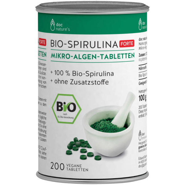 Doc Natur Bio-Spirulina FORTE Mikro-Algen-Tabletten, 200 St