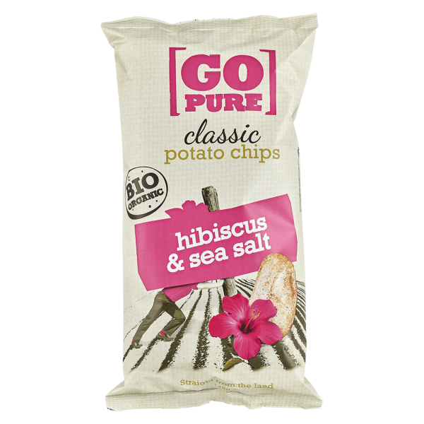 GoPure Økologiske chips med hibiscus og havsalt