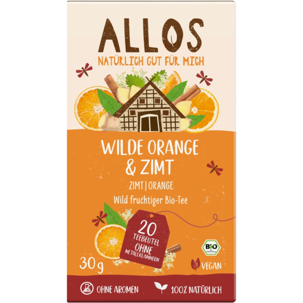 Allos Wilde Orange und Zimt Tee