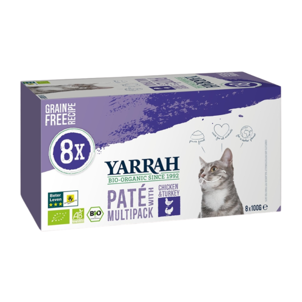 Yarrah Bio-Katzenfutter Pastete mit Huhn und Truthahn