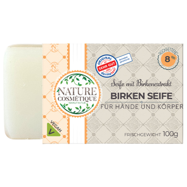 Nature Cosmétique Birken Seife mit echtem Birkenextrakt