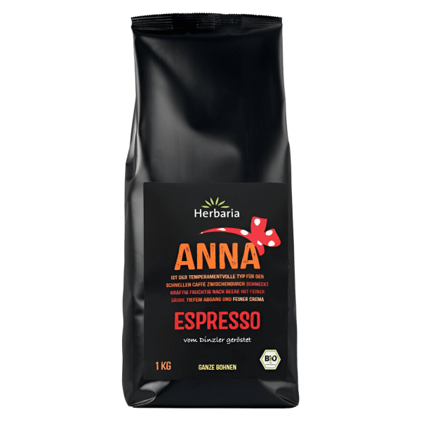 Herbaria Økologisk Espresso Anna hel, 250g