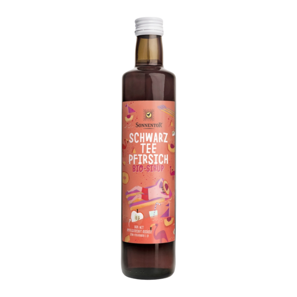 Sonnentor Bio Schwarztee-Pfirsich Eistee Sirup