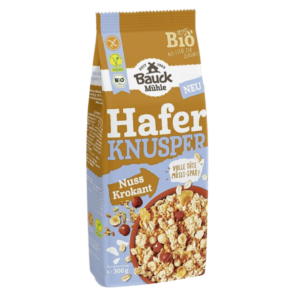 Bauckhof  Bio Hafer Knusper Müsli Nuss